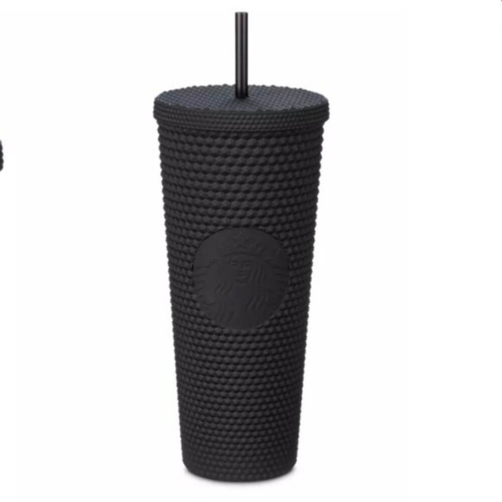 Disney Parks 2022 50th Anniversary Castle Black Studded Starbucks Tumbler NEW
